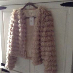 Blush,Fantastic Fawn Open Front Jacket Medium